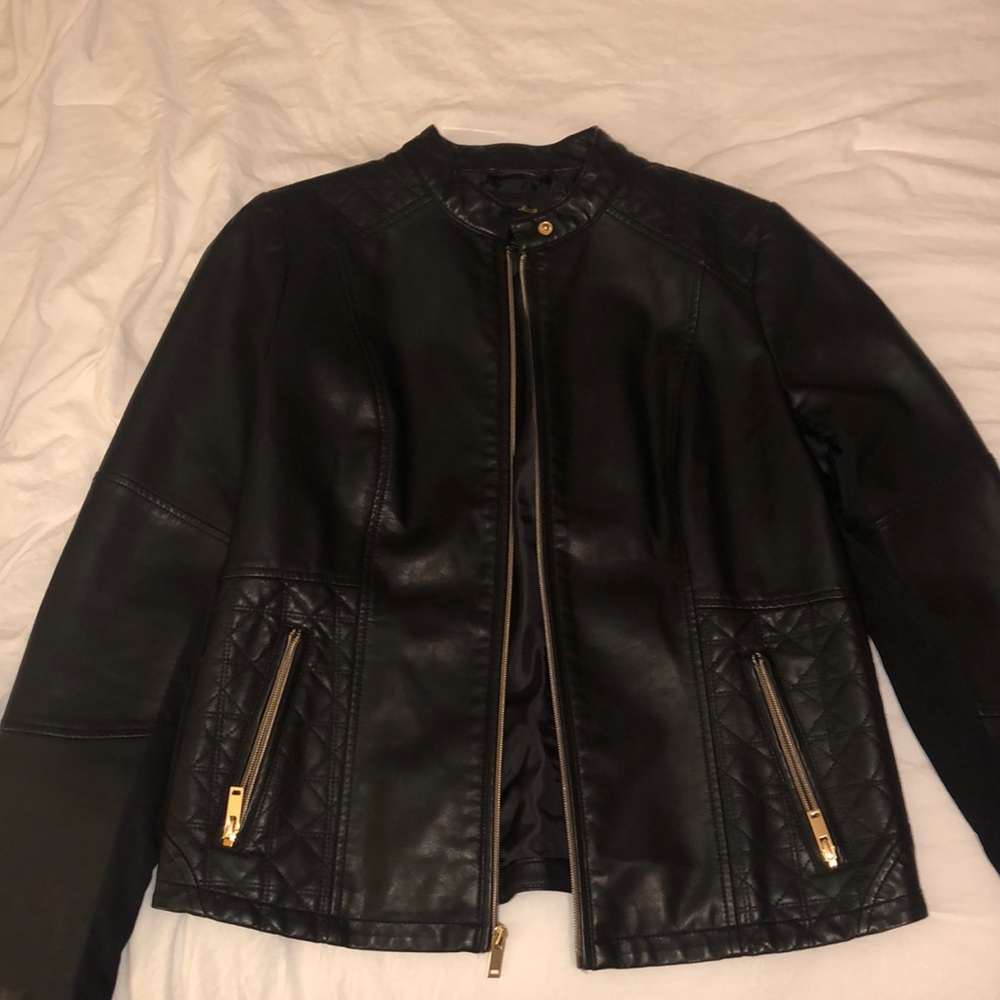 Black leather jacket